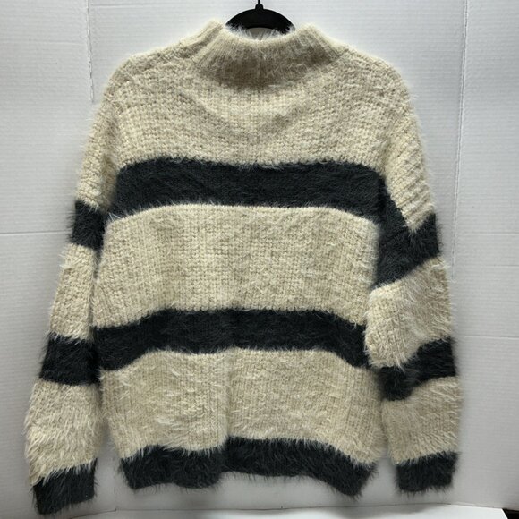 POL SWEATER SMALL GRAY/IVORY PTP25" ❤️ OFFERS! - Picture 4 of 5